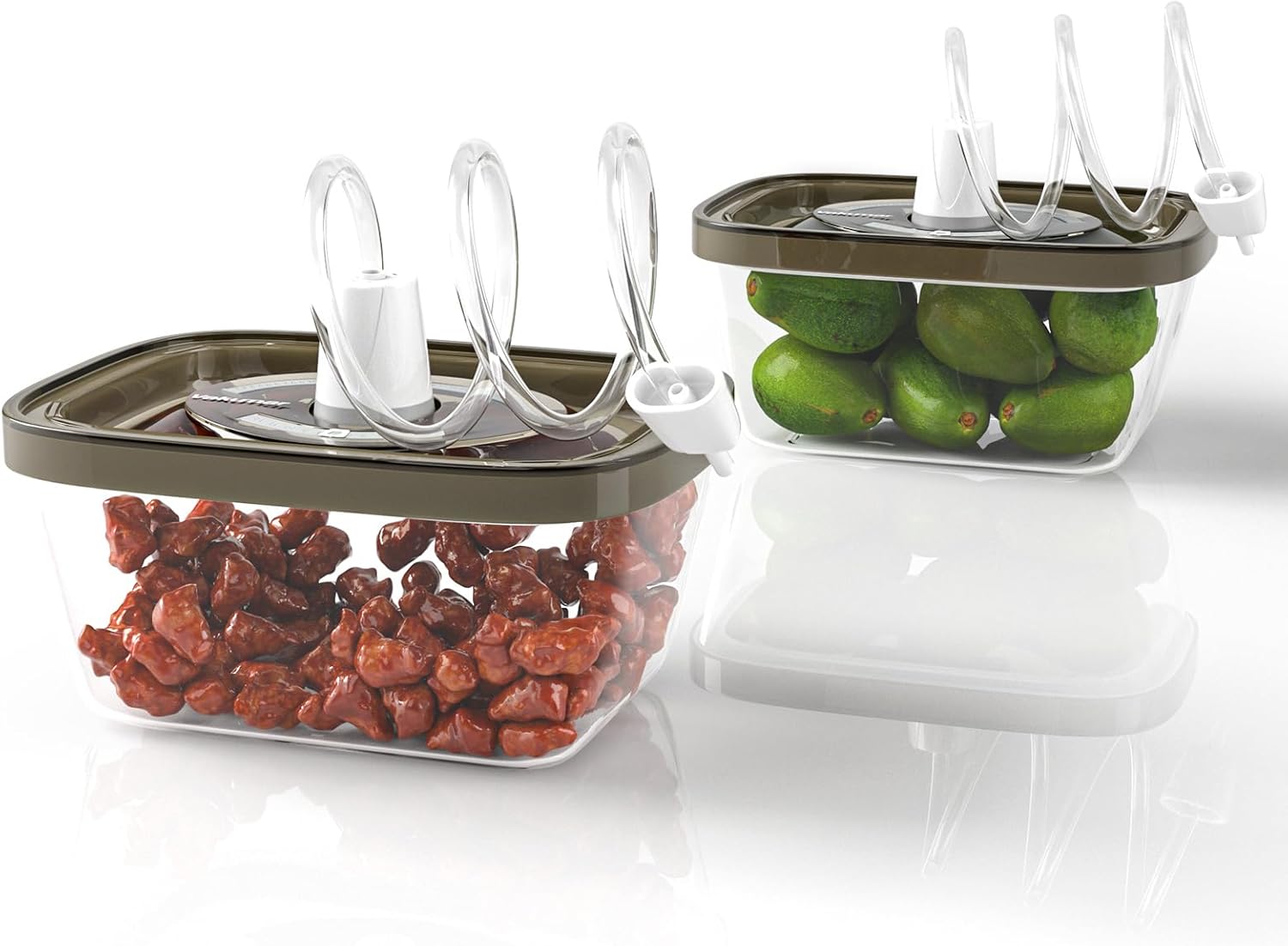 2PCS Vacuum Seal Food Storage Containers, Vakumar Vacuum
