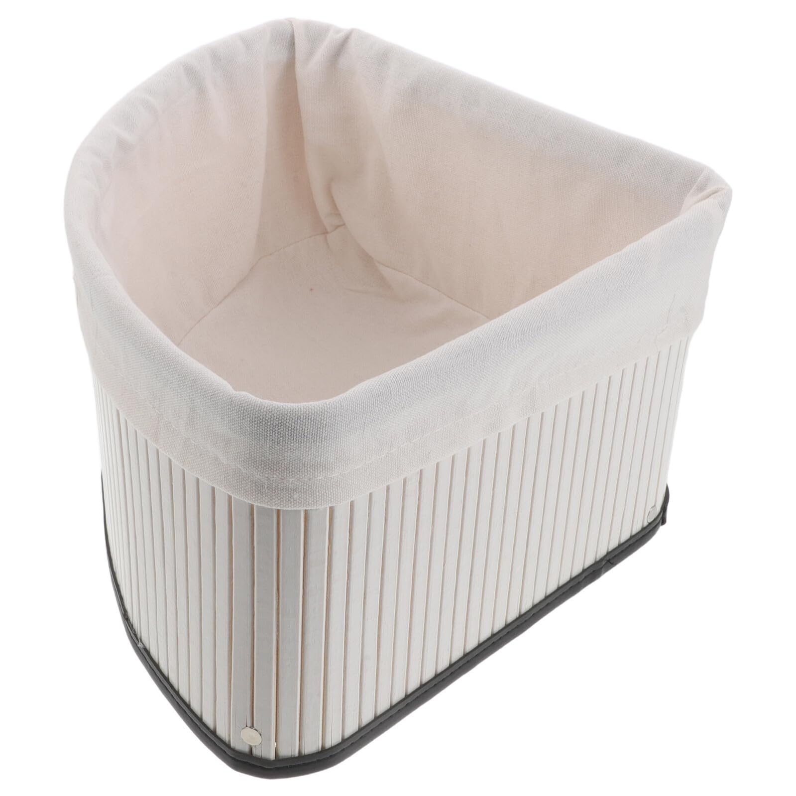Zerodeko Cesta Esquinera Triangular de Bambú Tejida con Forro Lavable