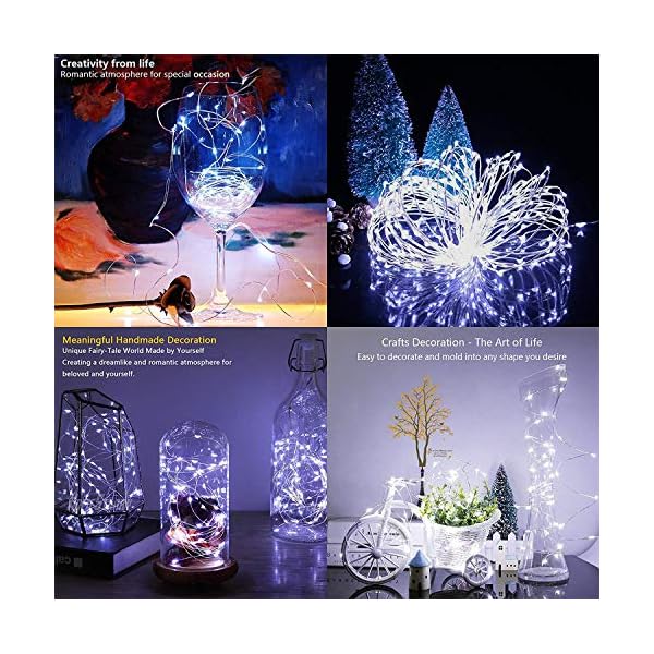 Tingmiao fairy lights 33ft 100 led string lights battery operated with remote waterproof copper wire lights for indoor decorative lights - image 6