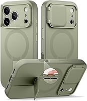 Vista 32 de SURITCH Funda para iPhone 14 Pro Max con cubierta magnética para cámara deslizante y soporte ajustable, compatible con MagSafe, funda protectora