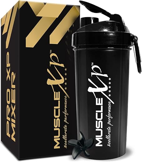 MuscleXP Gym Shaker PRO XP Mixer 100% Leakproof Guarantee Shaker Blender 700 ml, For Protein, Pre Workout and BCAAs, BPA F...