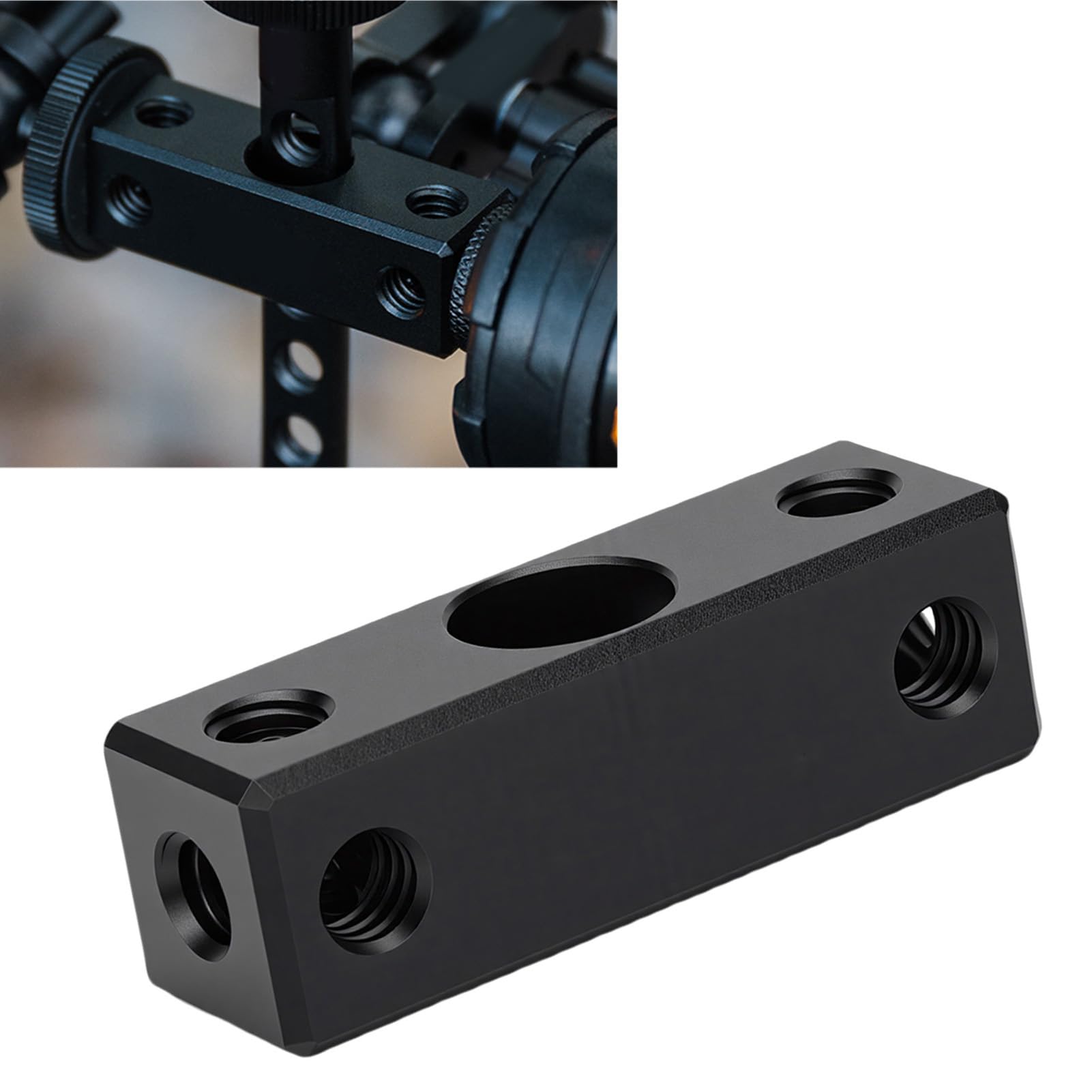 Mini Pręt do Sera, Adapter do Montażu Talerza Serowego ze Stopu Aluminium, ramię Przegubowe Latarni Kempingowej z Gwintem 1/4, Idealne Sprzętu Outdoorowego