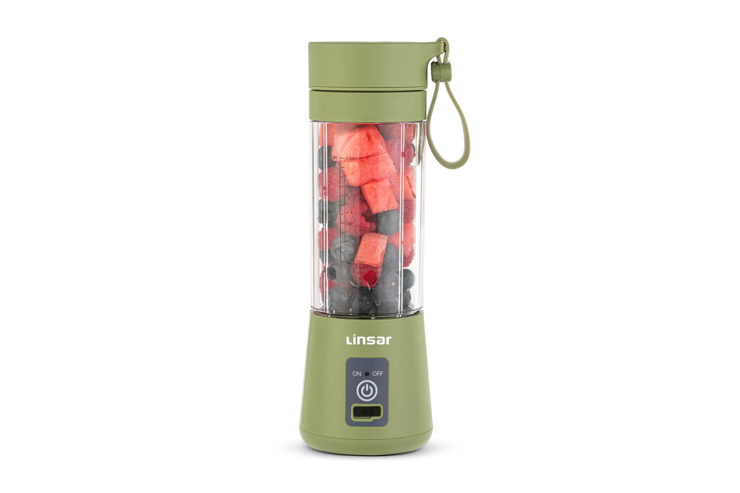 Portable Blender Sage Green for Shakes and Smoothies with Durable Stainless Steel Blades for Powerful Blending Performance USB