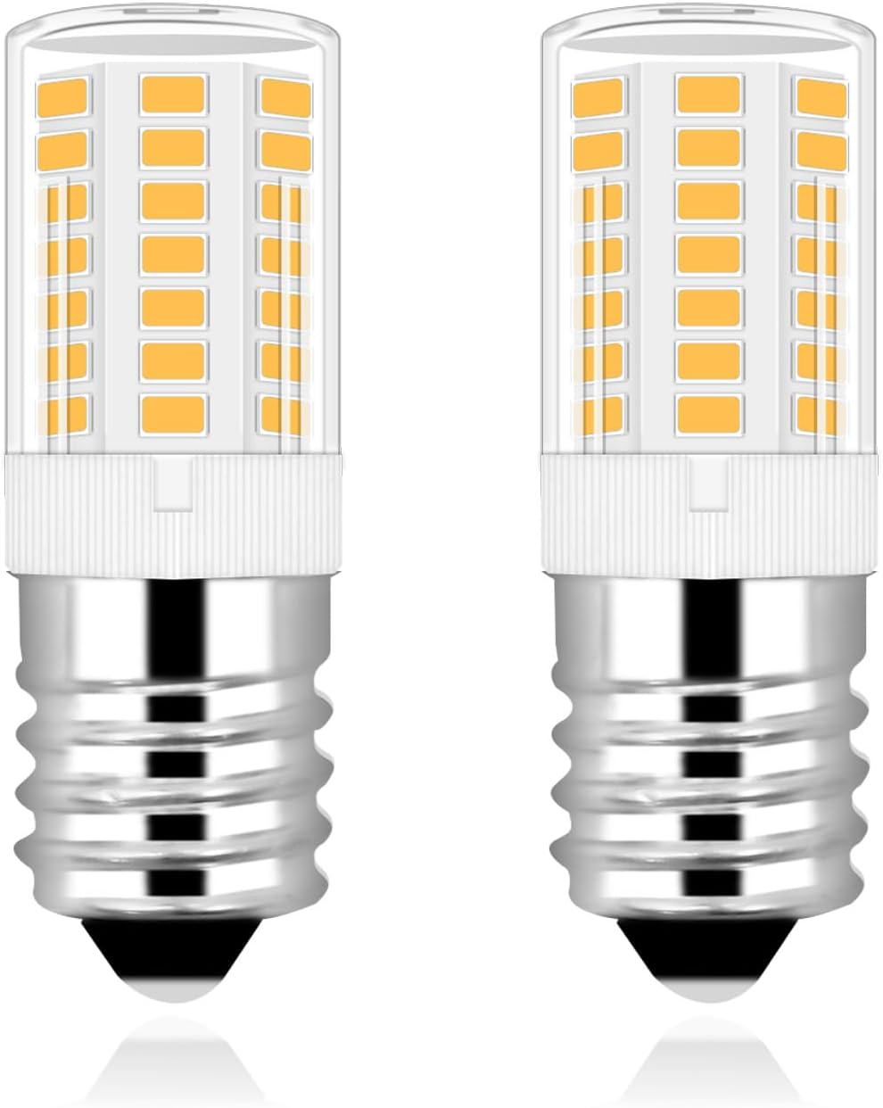 KEI D28k Kel 2812 Freezer Light Bulb 4W Kei D28x Kel2816x Refrigerator Bulb 3W AC120v 5304517886 Replacement E17 Led Bulbs for Fridge Range Hood Over Stove LED Lamp, Warm White, 2-Pack