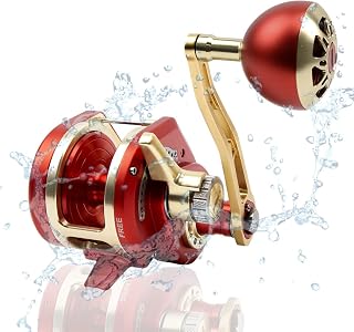 Slow Pitch Jigging Reels 66lbs Slow Jigging Reel Saltwater 6.3:1, 9BB+2RB Jigging Reel Saltwater Conventional Reels