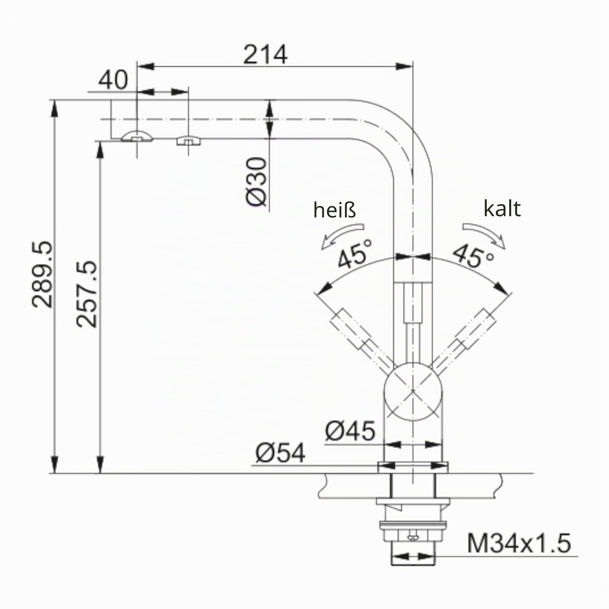 Designer 3-Wege-Wasserhahn FRANKE L-Auslauf, Edelstahl Massiv ohne BRITA Logo. Küchenarmatur, Spültischarmatur, Mischbatterie, Dreiwege Wasserhahn, Für Osmoseanlagen, Für Wasserfilter
