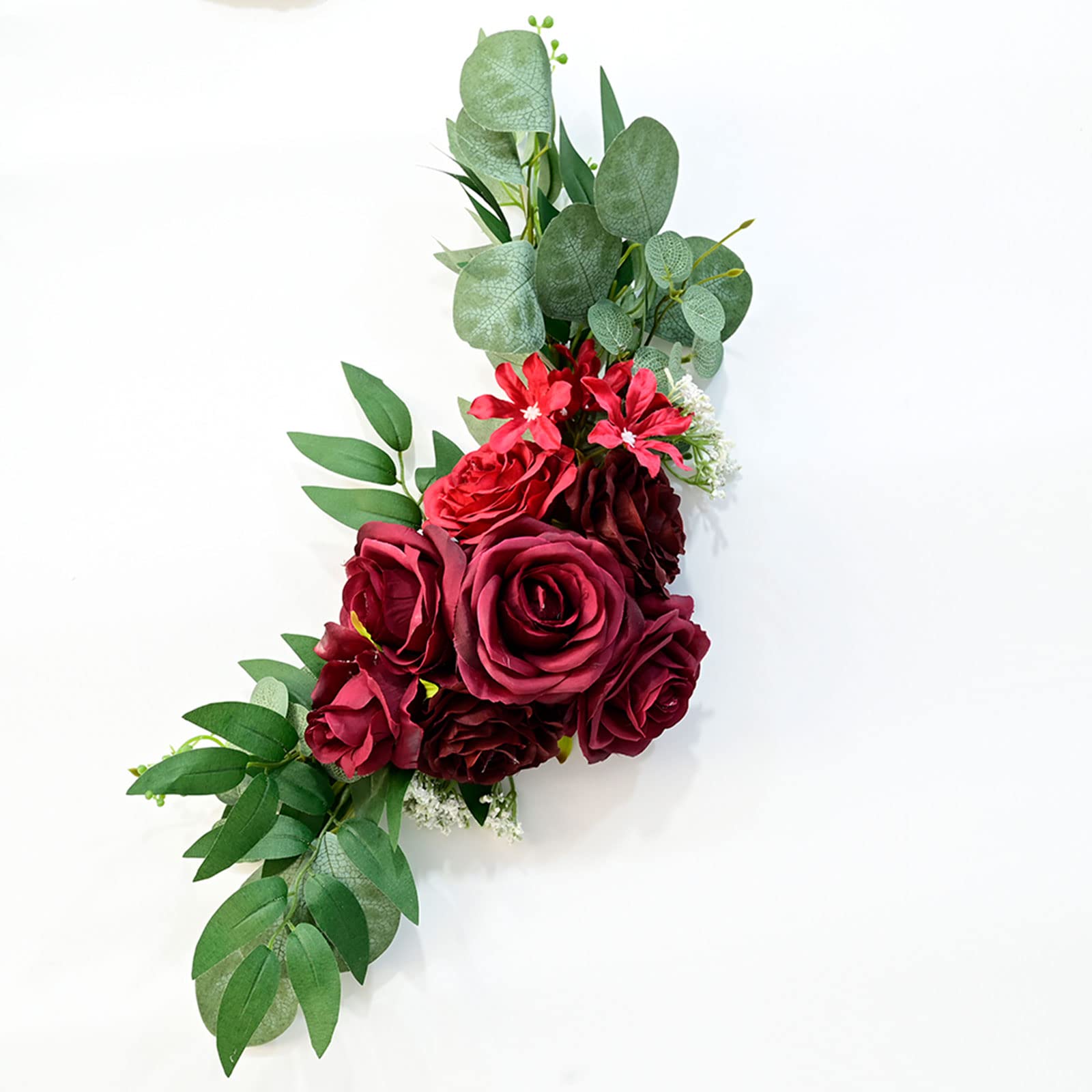 RESOYE Bruiloft boog bloemen set van 2, kunstmatige rozenkrans kit zijde bloemen Swag Garland prieel bloemstuk voor ceremonie receptie teken, roze