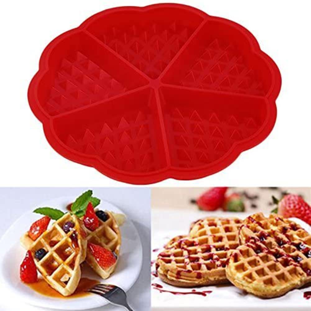 MAKINGTEC Waffle Molds - Non-stick Silicone Waffle Mold Kitchen Bakeware Cake Mould Makers for Oven High-temperature waffle mould Baking Tool Set Reusable Food Grade Mold for Baking Waffles