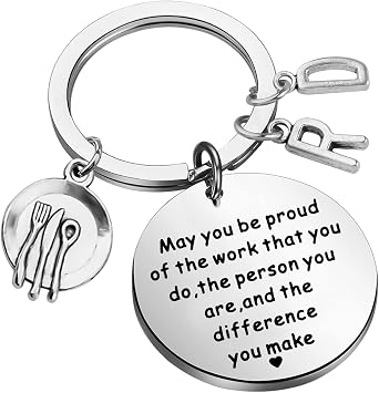 BAUNA Nutritionist Keychain RD Gifts Nutritionist Dietitian Graduation Gifts May You Be Proud of The Work That You Do