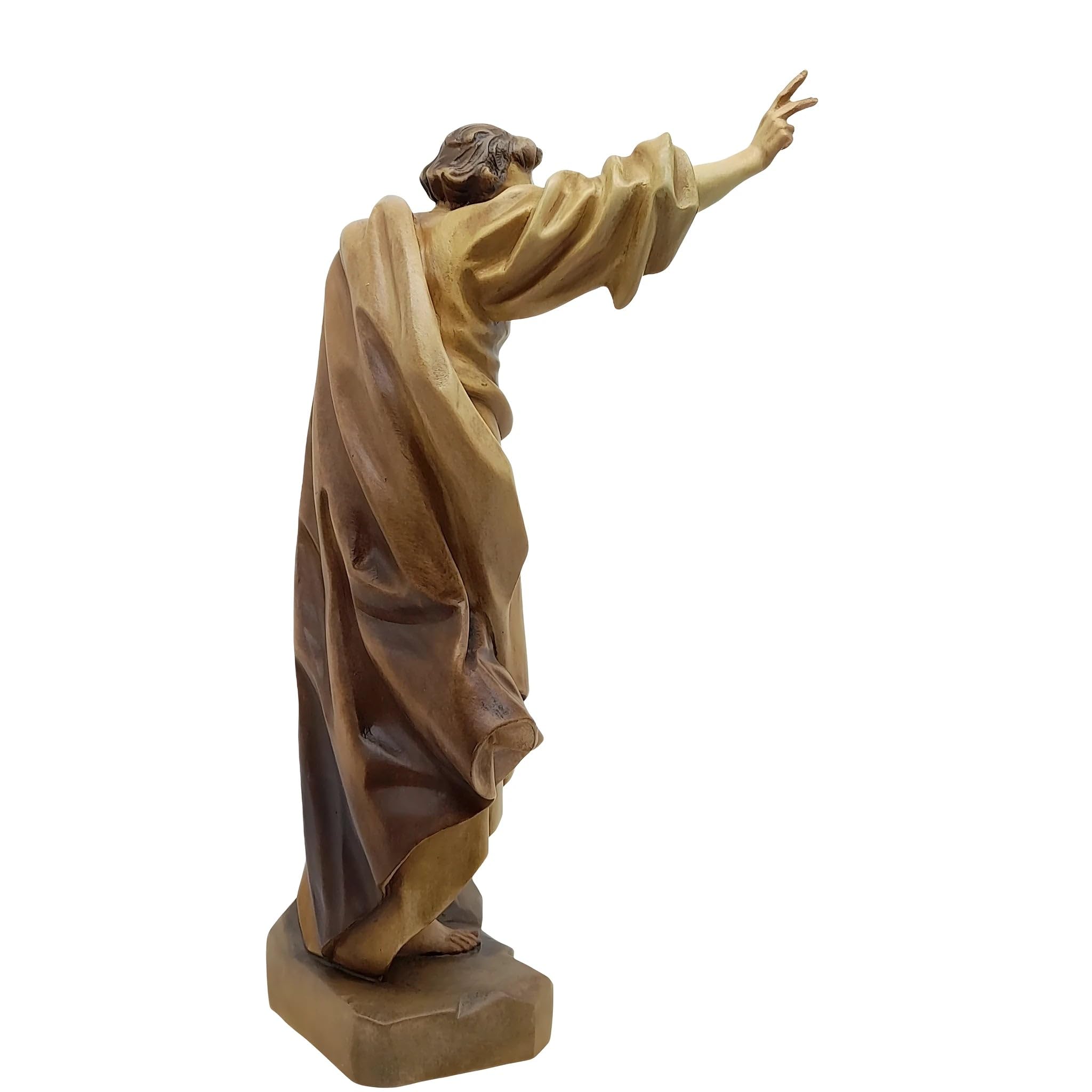 Dolfi | Rzeźba z drewna São Paulo 15 cm | Ręcznie barwione drewno w Val Gardena | Figurka szopka