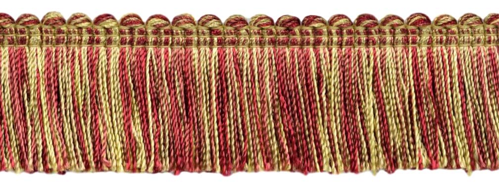 Frange à brosse de 38mm couleur automnale pour personnaliser vos coussins de salon