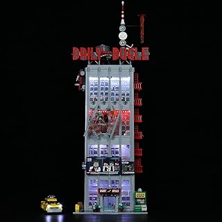 T-Club RC LED Light Kit for Lego 76178 Daily Bugle, Lighting Kit Compatible with Lego 76178 (Not Include Building Block Set) (Classic Version)