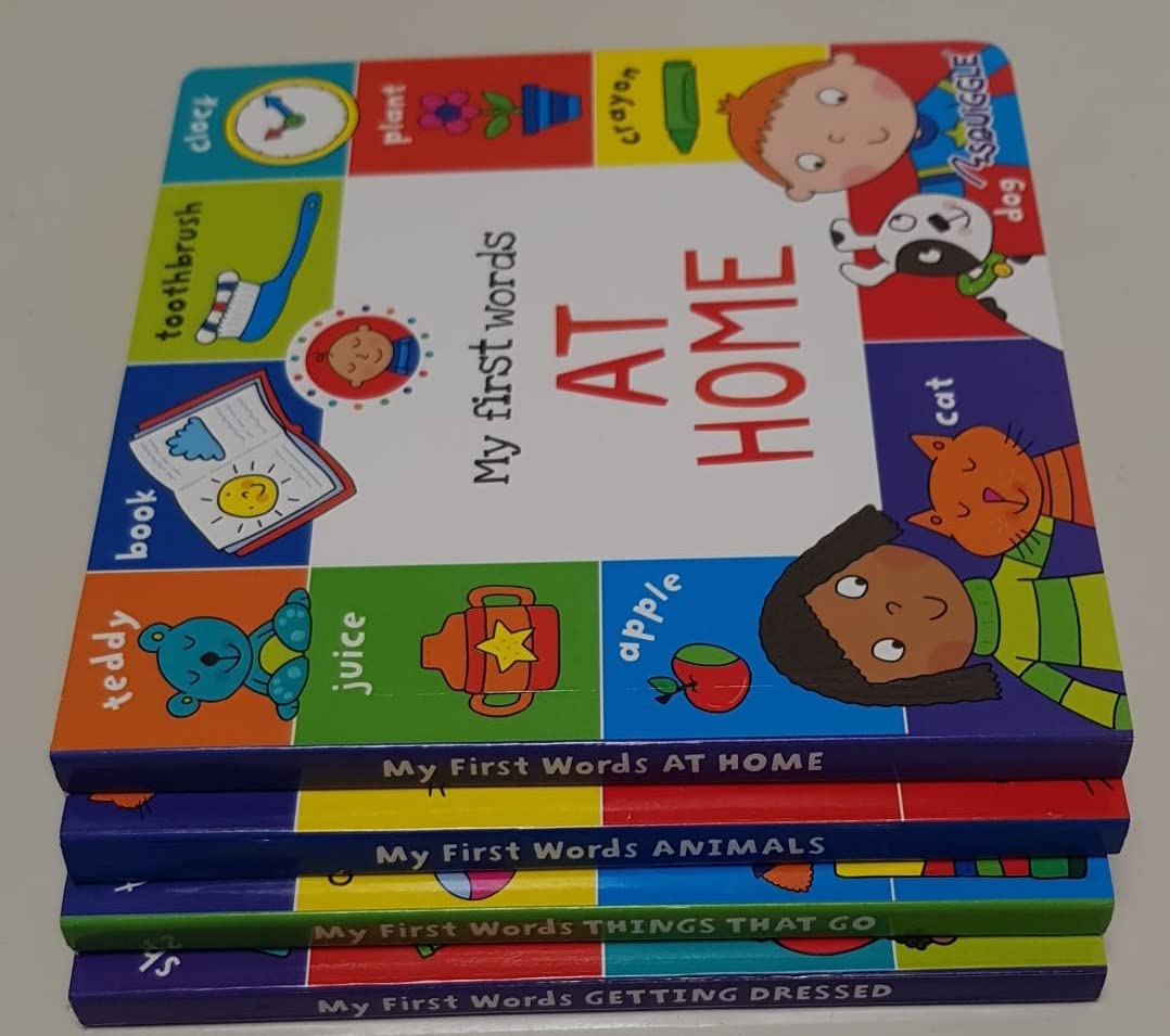 Aassh Książka dla dzieci 'My First ABC & 123 Early Learners Words Board Books' – 4 sztuki