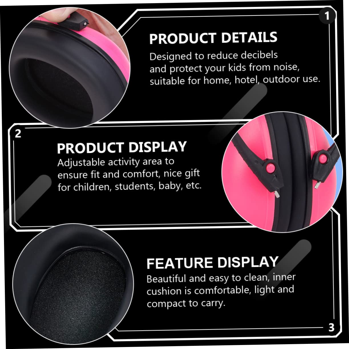 ARTIBETTER Noise Insulation Ear Covers for Boys and Girls Toddler Earmuffs Noise Protection Hearing Protection Earmuffs for Baby’s Sleep Learning Random