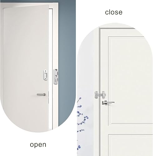 Miniatura 2 de Giantree Paquete de 2 cerraduras de acero inoxidable para puertas de granero, pestillo de puerta de granero de 180 grados, herrajes para puertas