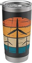 Vintage Wind Turbine Tech Stainless Steel Insulated Tumbler