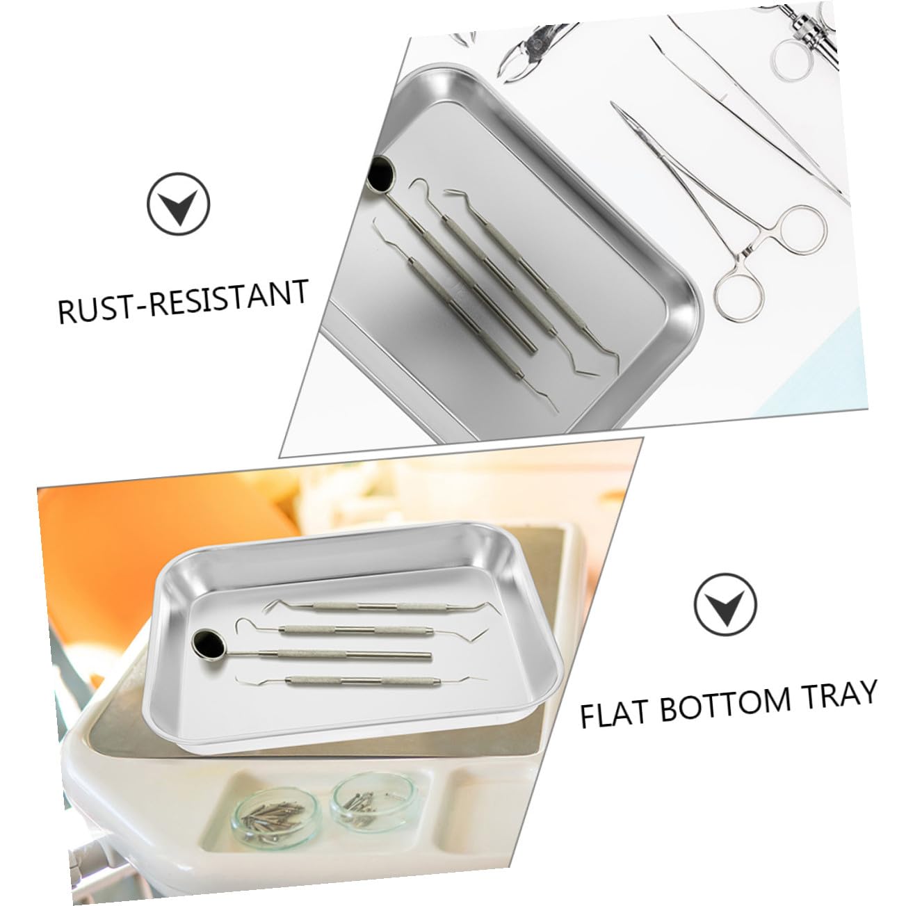 3 Piezas Bandejas de Acero Inoxidable con Profundo para Barbacoa Horno y Organización de Alimentos Aptas para Cocina y Buffet