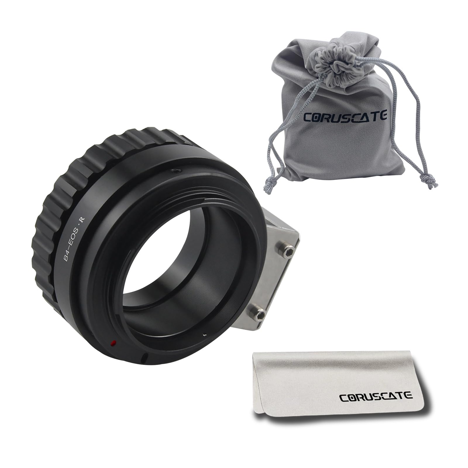 Adaptateur de monture d'objectif B4 vers EOS R, compatible avec les appareils photo EF R R8, R50, R6 Mark II, R7, R10, R3, R5, R5C, EF R6, EF/R+ avec chiffon de nettoyage pour objectif