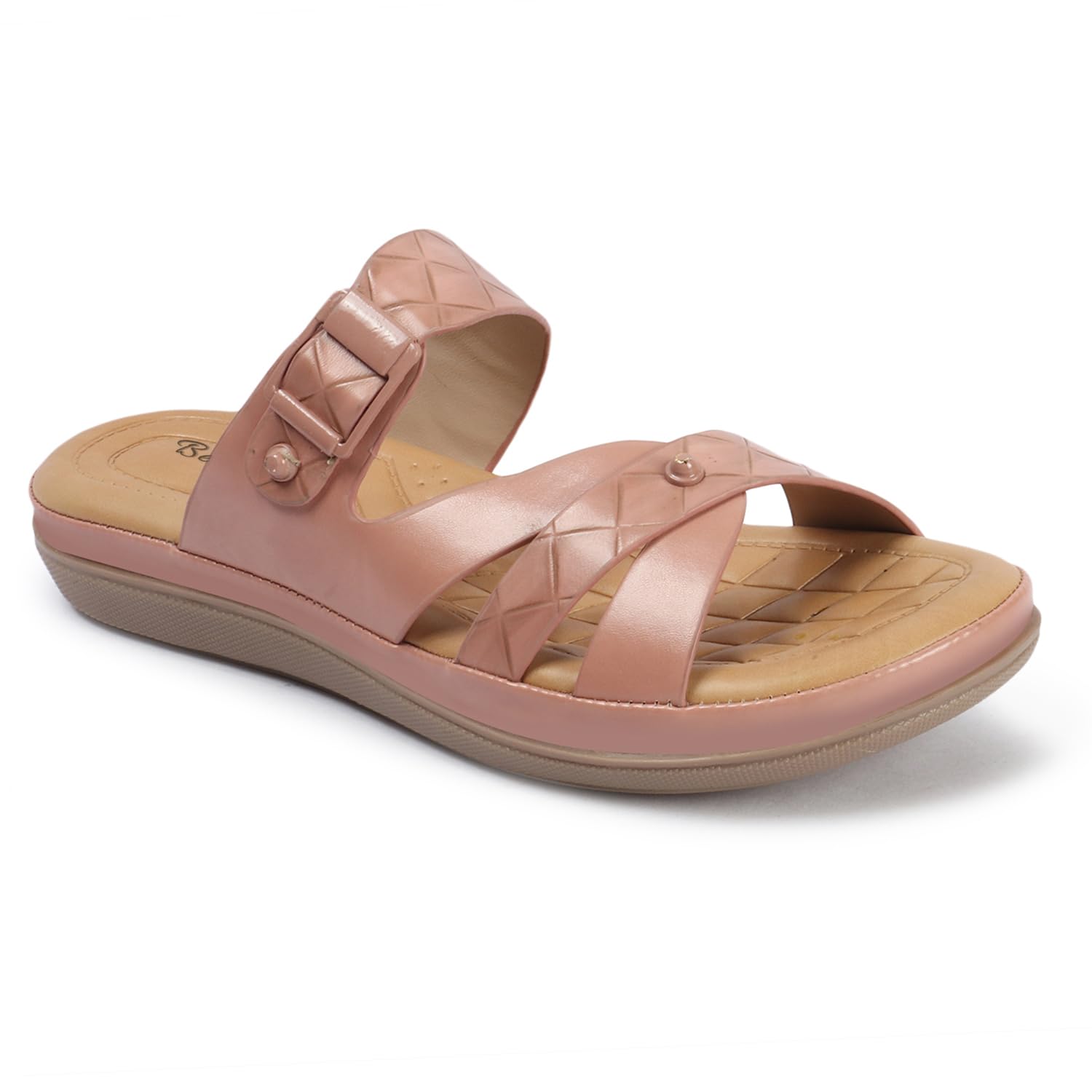 Bella Toes Womens Flat Slippers|Fashion Stylish Casual Comfortable Orthopedic Lightweight Synthetic Slip-on Sandals with Cushioned Footbed for Girls/Ladies (B0D8JPG4JZ) Amazon Price History, Amazon Price Tracker