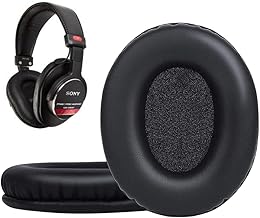 ShotR イヤーパッド イヤークッション SONY ソニー MDR-CD900ST / MDR-7506 / MDR-V6 / MDR-V7 ヘッドホン 交換用 パッド カバー プロテインレザー メモリーフォーム ブラック