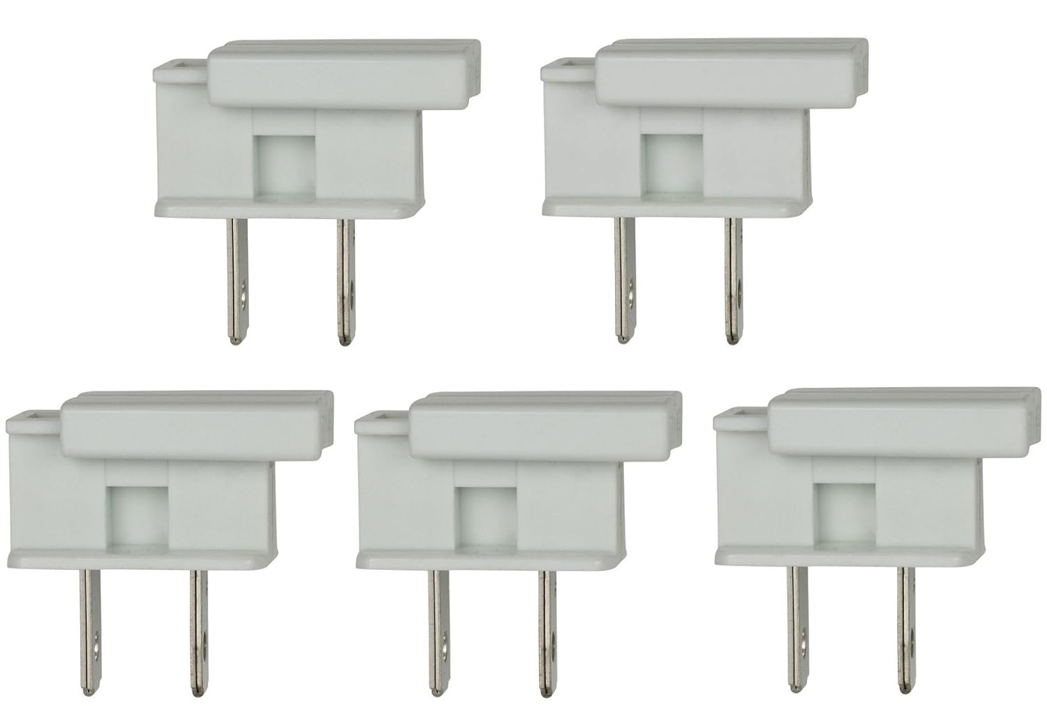 Creative Hobbies Easy Snap On End Plug, Replacement Electical Plug for SPT-1 Wire - Polarized, 8 Amp, 125 Volt, Brown | 5 Pack