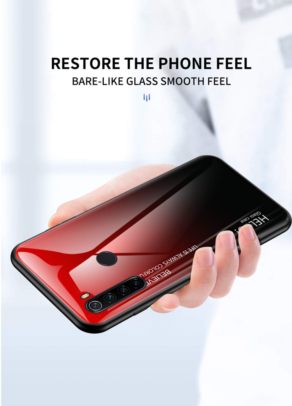 OneFlow Custodia morbida compatibile con Xiaomi Redmi Note 9, custodia in silicone con bordo rialzato per la protezione dello schermo, custodia morbida per telefono, Viola opaco