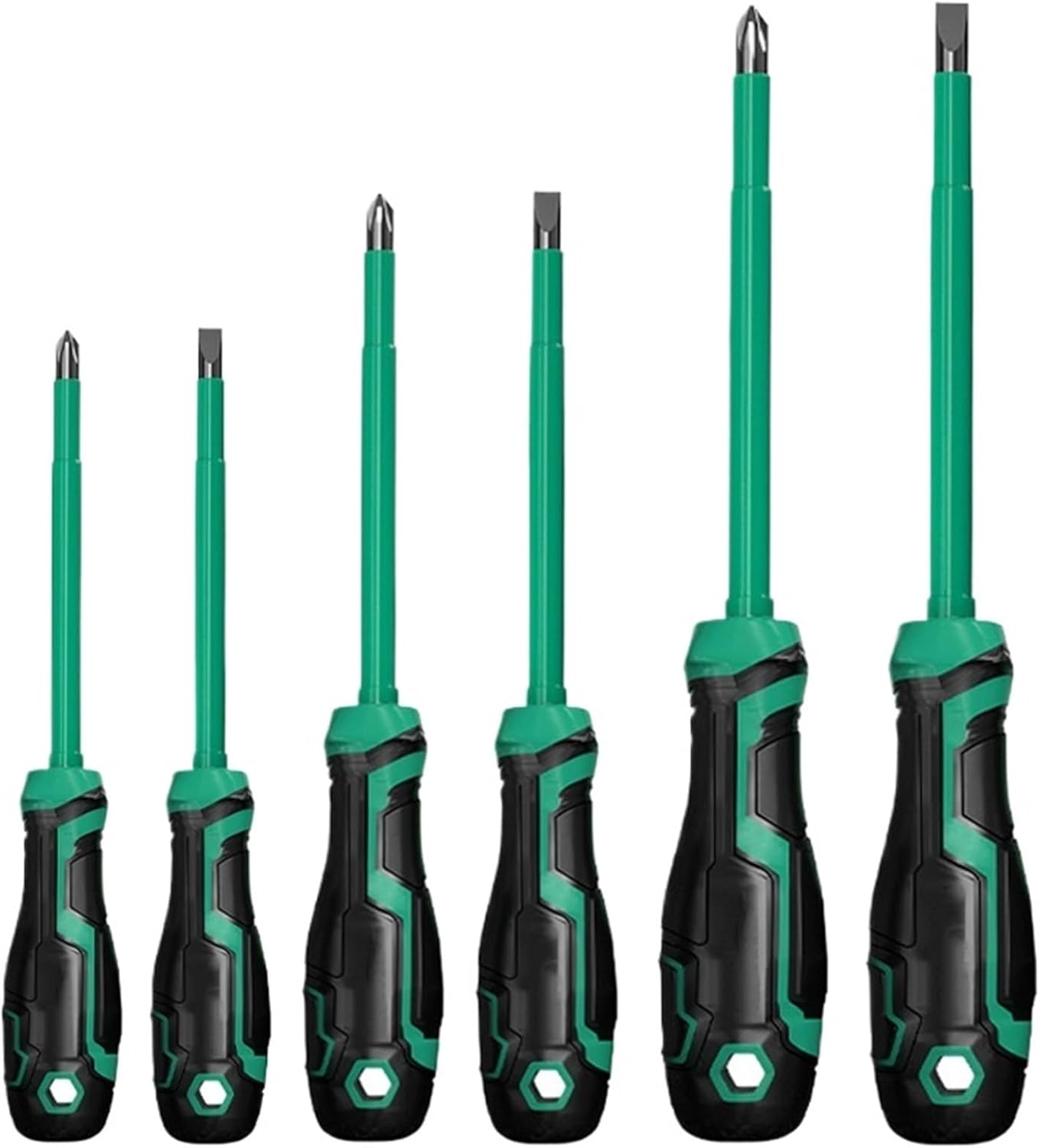 1 PCS Insulated Screwdriver Slotted Phillips Nut Driver Magnetic Screw Key Bits Electrician's Professional Maintenance Hand Tool(4x100 Slotting)