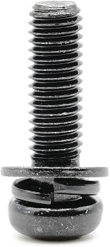 ReplacementScrews 1 Set of Metric Screws (Model RS-198123) Pan Head - Philips Drive - Black Plated (Pack of 4)