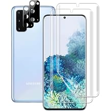 2+2 For Samsung Galaxy S20 5G / 4G 2 Pack Screen Protector Not Glass, Flexible Soft TPU Film and 2 Pack Camera Lens Protector, Fingerprint Compatible, Case Friendly, Clear