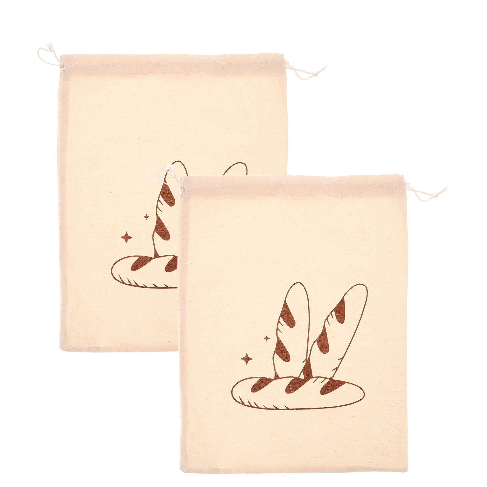 Bolsas de lino para pan OSALADI reutilizables con cordón pack de 2 para cocina