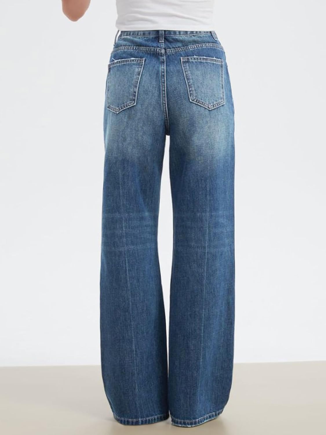 Women’s High Waisted Wide Leg Jeans Stretchy Straight Leg Denim Pants Trendy Baggy Jeans for Women - Image 2