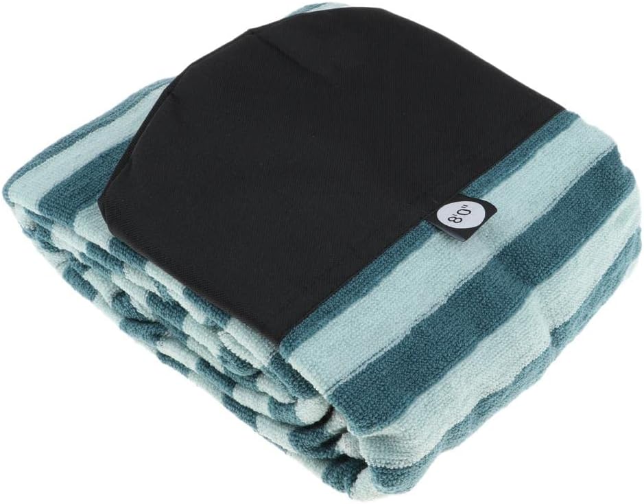 Weight Surfboard Sock ive Bag - Green Stripe, Adjustable Drawstring, Padded Nose or - Suitable for Surfboard, Shortboard, Funboard, and More - 6.8ft - 8.0ft