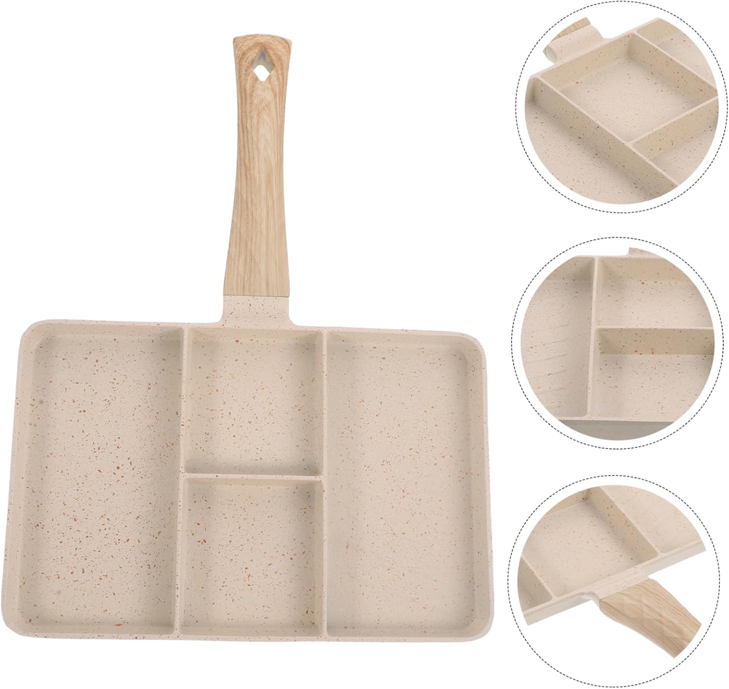 Egg Cooking Pan Non Stick Omelet Pan Divider Cookware Stone Omelette Pot