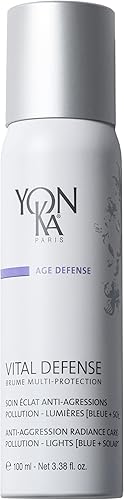 Yon-Ka Vital Defense Face Mist | Spray hidratante anticontaminación para acabado y fijador | Protege la piel de estresores ambientales y luz natural