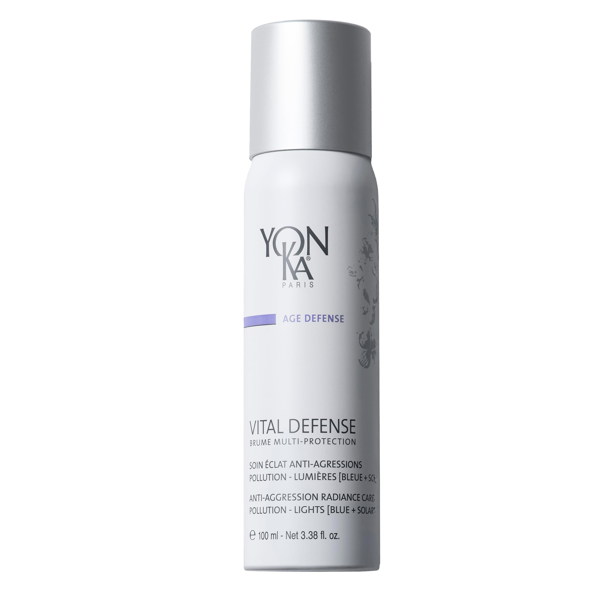 Yon-Ka Vital Defense Mgła do twarzy 100 ml - Nawilżająca mgiełka przeciwpyłowa - Utrwalacz do makijażu - chroni skórę przed zanieczyszczeniami, niebieskim światłem i słońcem - 99% naturalnych
