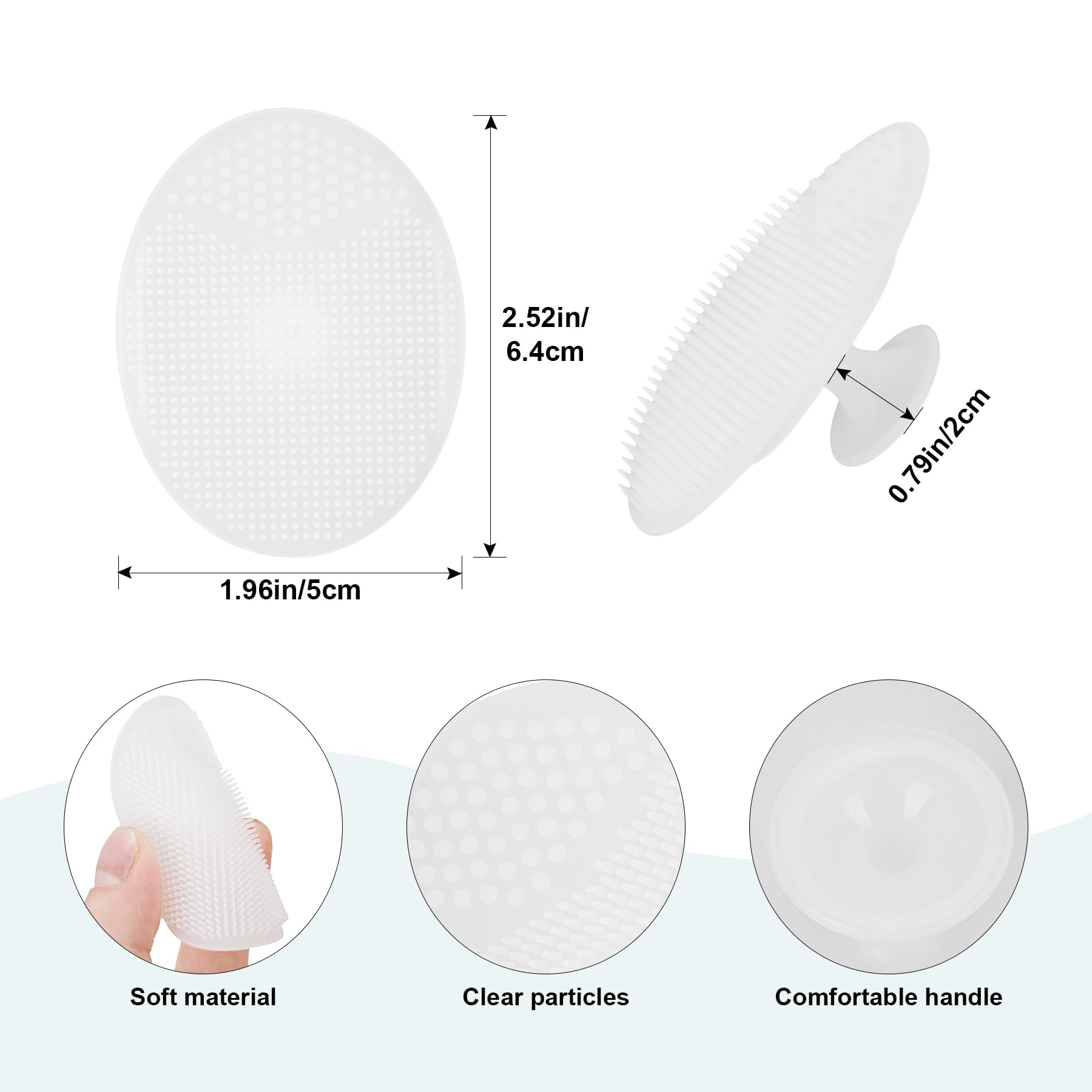 Mocokkiti Baby Hair Brush, Wooden Soft Goat Bristles Brush and White Baby Silicone Brush Set for Cradle Cap Wood Bristle Brush for Newborns and Toddlers, Baby Hair Care Kit (2PCS)