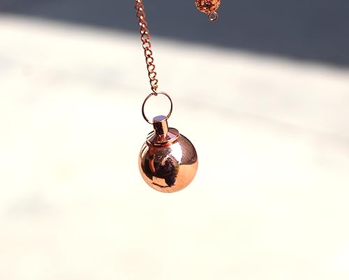 Miniatura 7 de Jet Round Ball Cobre Plateado Metal Péndulo Curación Radiestesia Metafísica Respuestas Espirituales 200 PÁGINA E-BOOK NOMBREADO "CRISTALES, MI