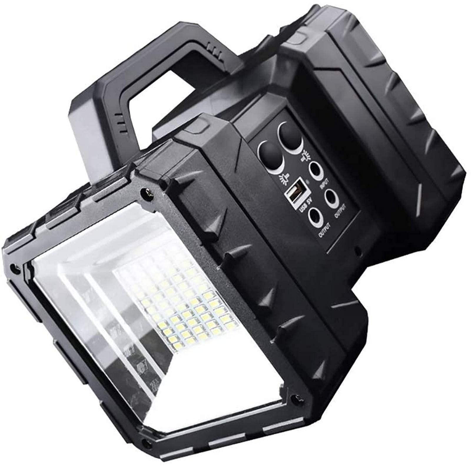 Projecteur portable solaire 3000 Lm anti-panne avec lampe avertissement USB