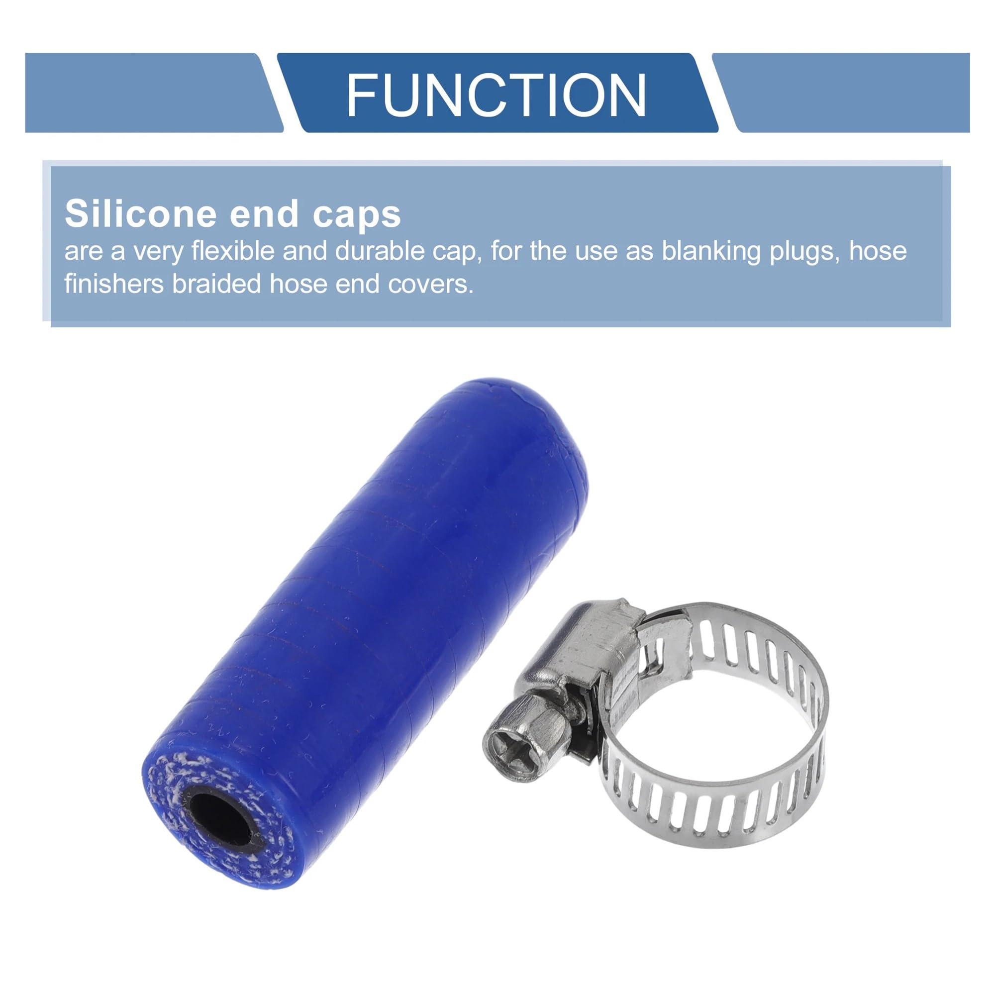 tuyau de refroidissement du radiateur Ensemble de bouchons d'extrémité de tuyau en caoutchouc silicone, diamètre intérieur de 6 à 40 mm, longueur de 40 mm, avec colliers de serrage(32mm ID)
