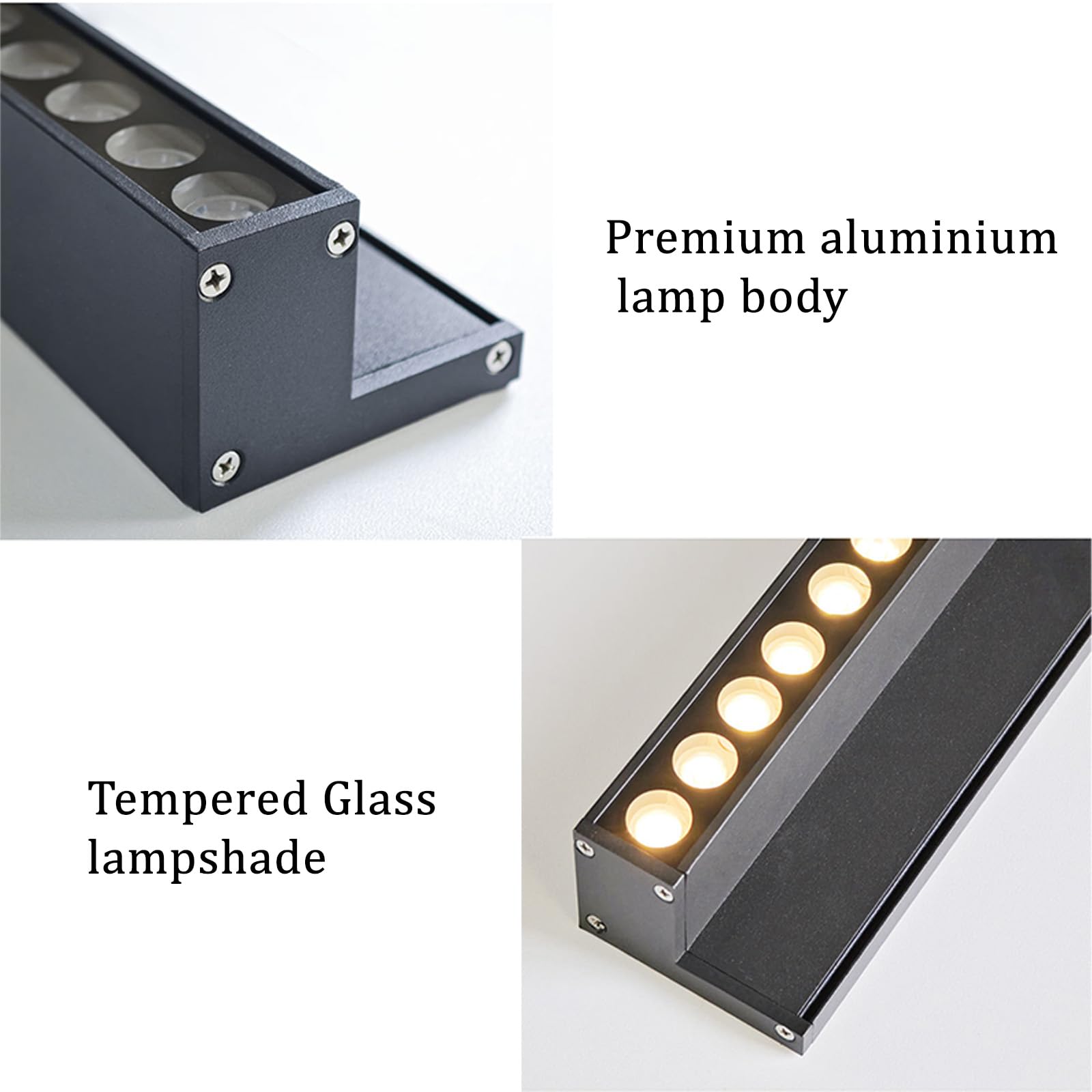LED Solar Wandleuchten Aussen IP65 Wasserdicht Modern Metall Wandbeleuchtung mit Dämmerungssensor Außen Solarlampen Wandleuchte für Garten Terrasse Korridor Vordach (Goldenes Licht,17cm)