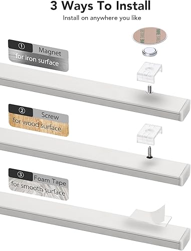 Miniatura 6 de Luces para debajo del gabinete, sensor de movimiento enchufable para interiores, 16 pulgadas, 500 lúmenes, 12 V, LED, iluminación debajo de la