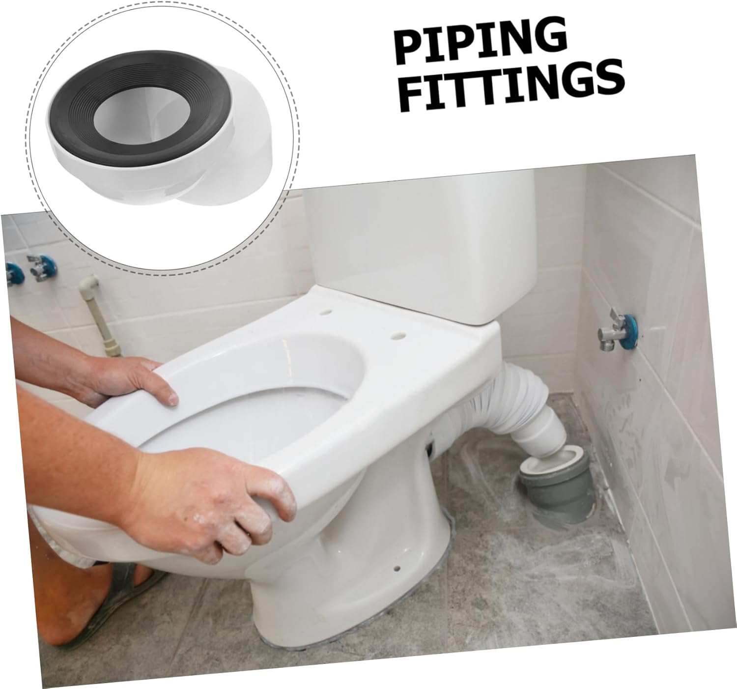 Tofficu 3pcs Toilet Drainage Systems for Closestool Installation Flange Drain Fittings -aging Design for Ground Wall Row Toilets