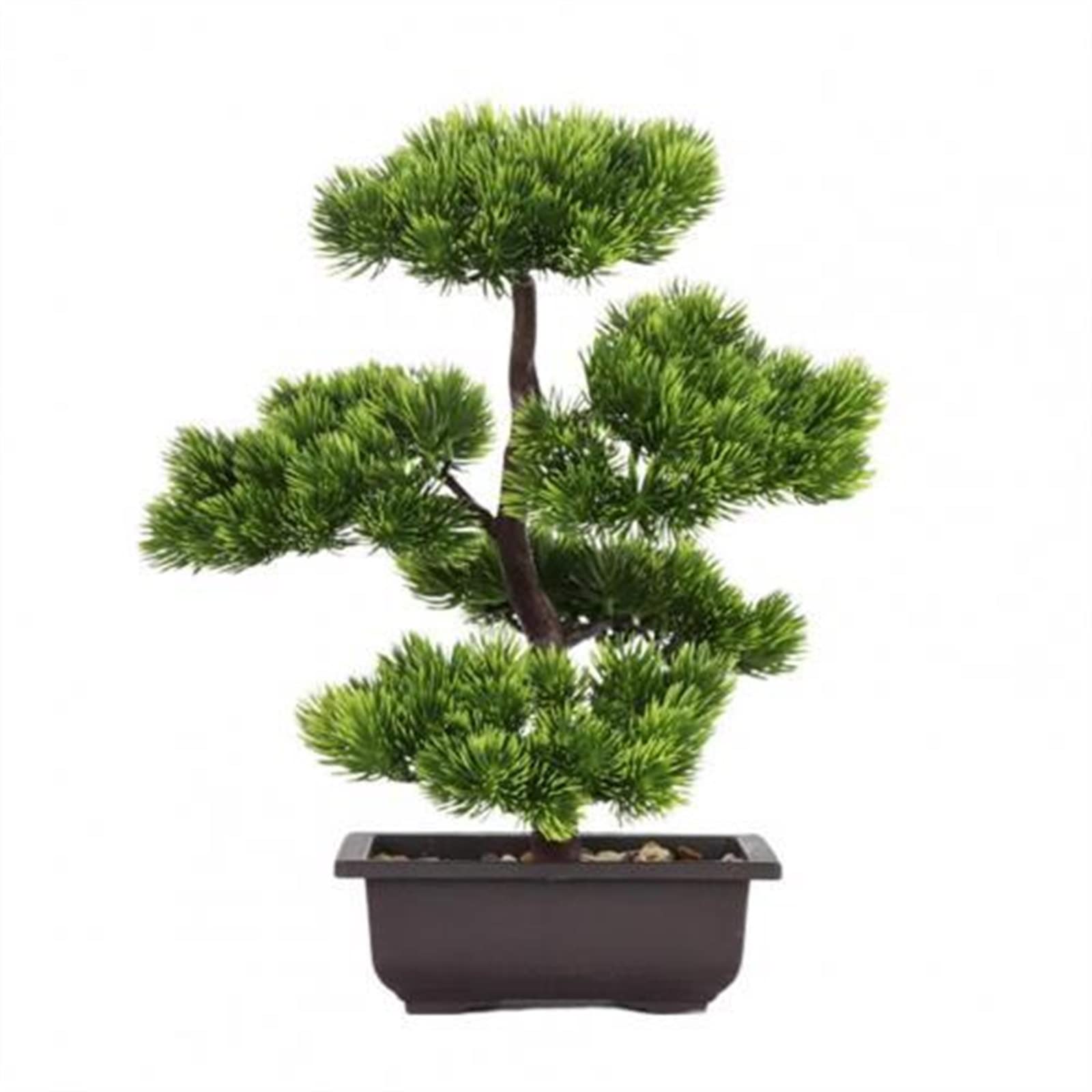 HCZKIUJY Artificial Bonsai Tree Artificial Plant Bonsai Realistic Beautiful Ornamental Simulation Pine Needles Cypress Plants Bonsai for Home Decoration Fake Plant Decoration (C)