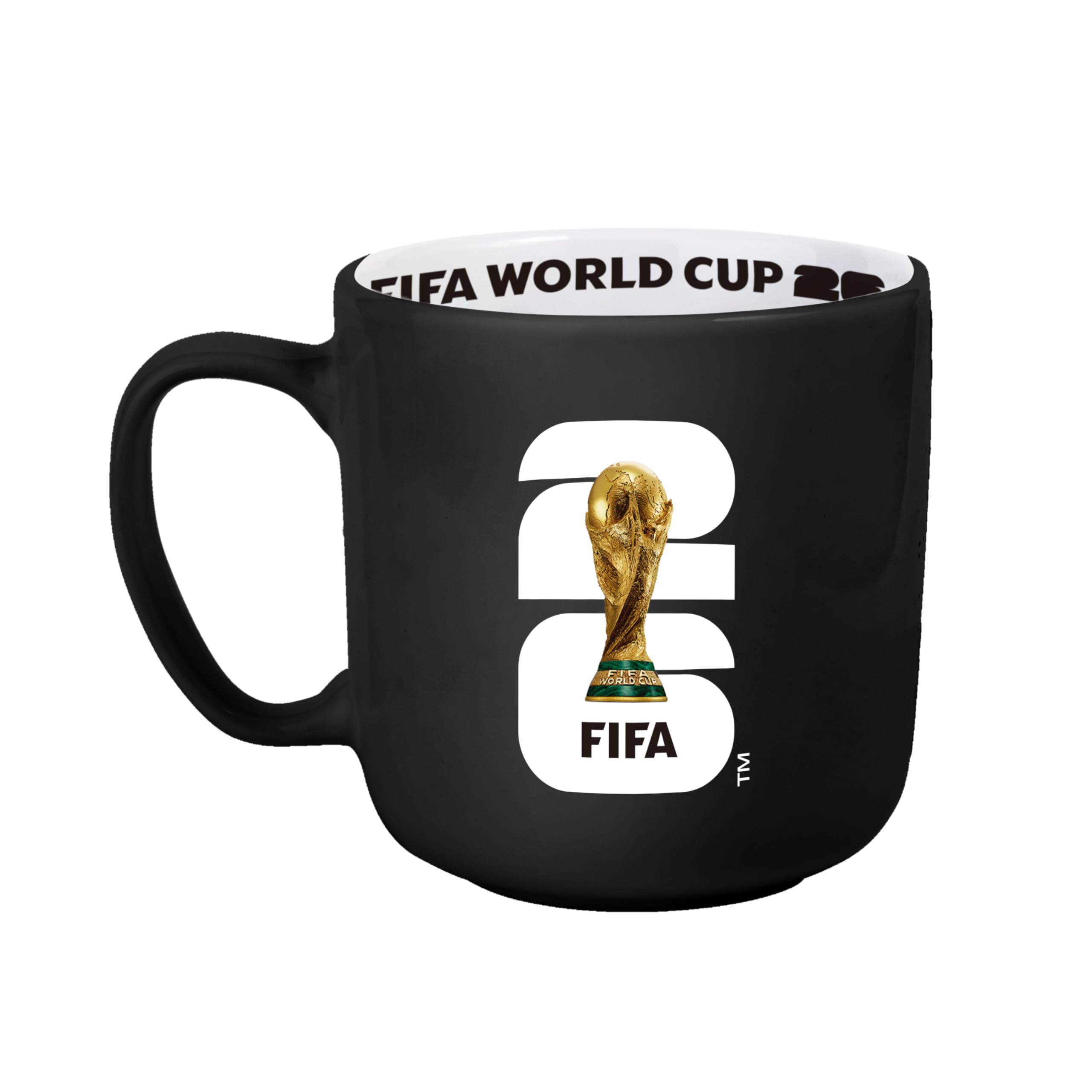 Photo 1 of HONAV FIFA World Cup 2026 Black 15oz Stripe Mug – Durable Ceramic Drinkware With Iconic Stripe Look – Ideal Gift For Soccer Fans & Collectors