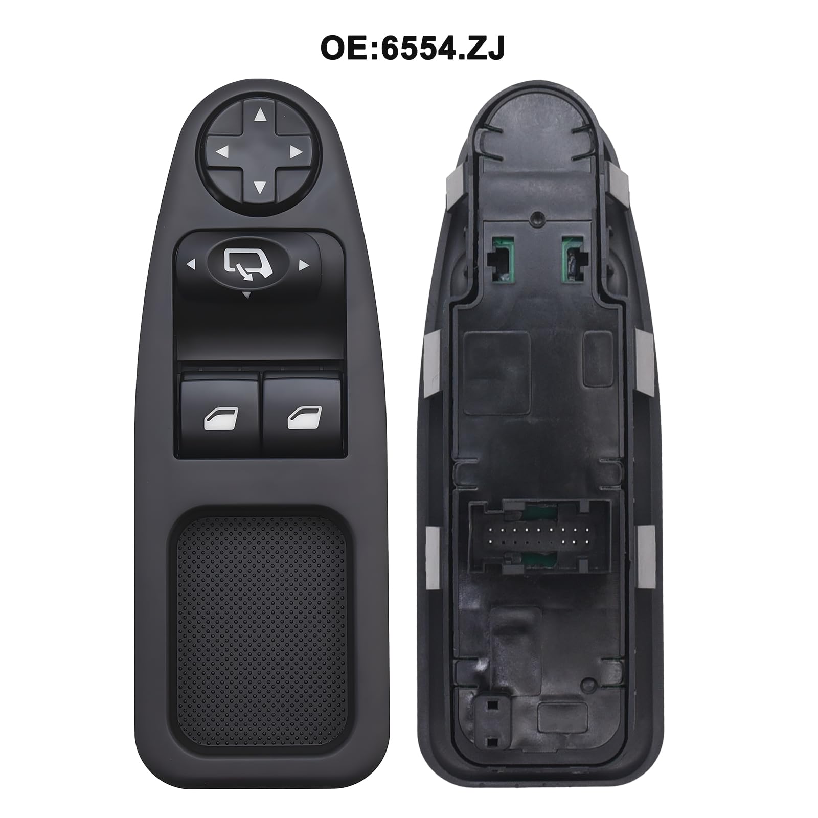 KAOLALI 6554.ZJ Pulsante Alzacristalli 13 pin compatibile con Citroen Jumpy Dispatch，compatibile con Peugeot Expert Master, compatibile con Fiat Scudo 2007-2016