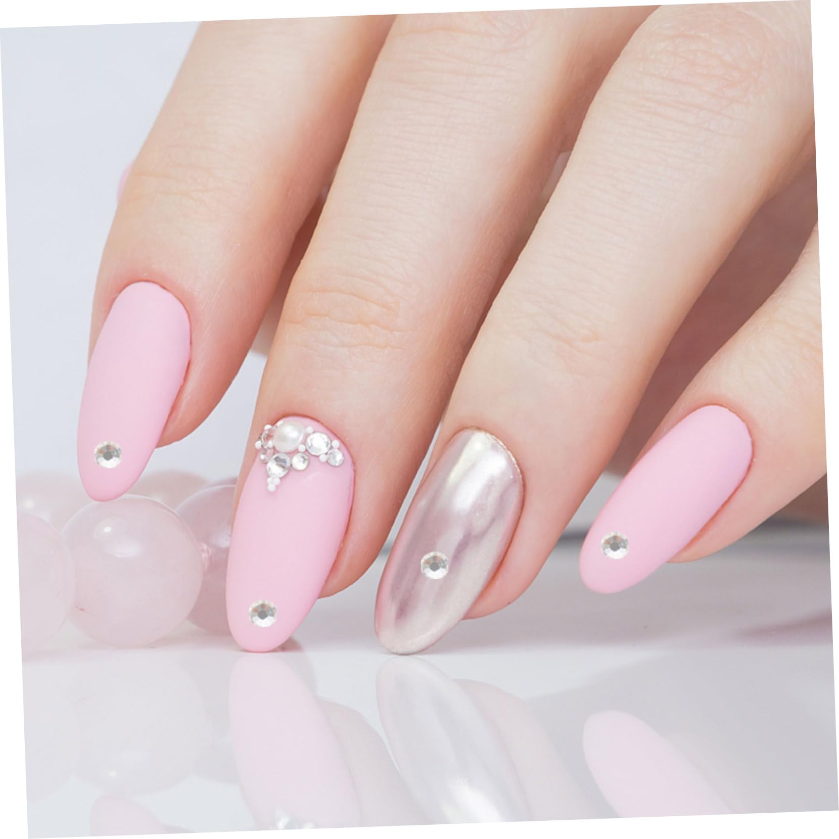 4 Set Decorazioni Per Unghie Con Accessori Per Nail Art Diy Per Unghie Naturali E Falsi Per Creazioni E Te 2 Scatole*4