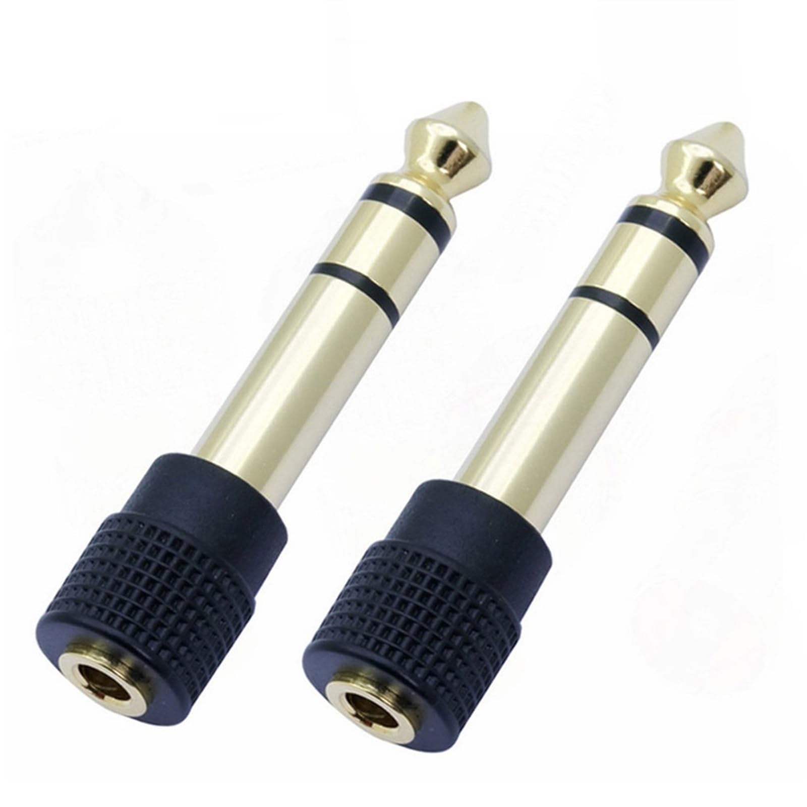10 pièces/lot 6.35mm stéréo 3 pôles prise mâle à 3.5mm connecteur Jack stéréo femelle 3.5mm à 6.35mm adaptateur convertisseur