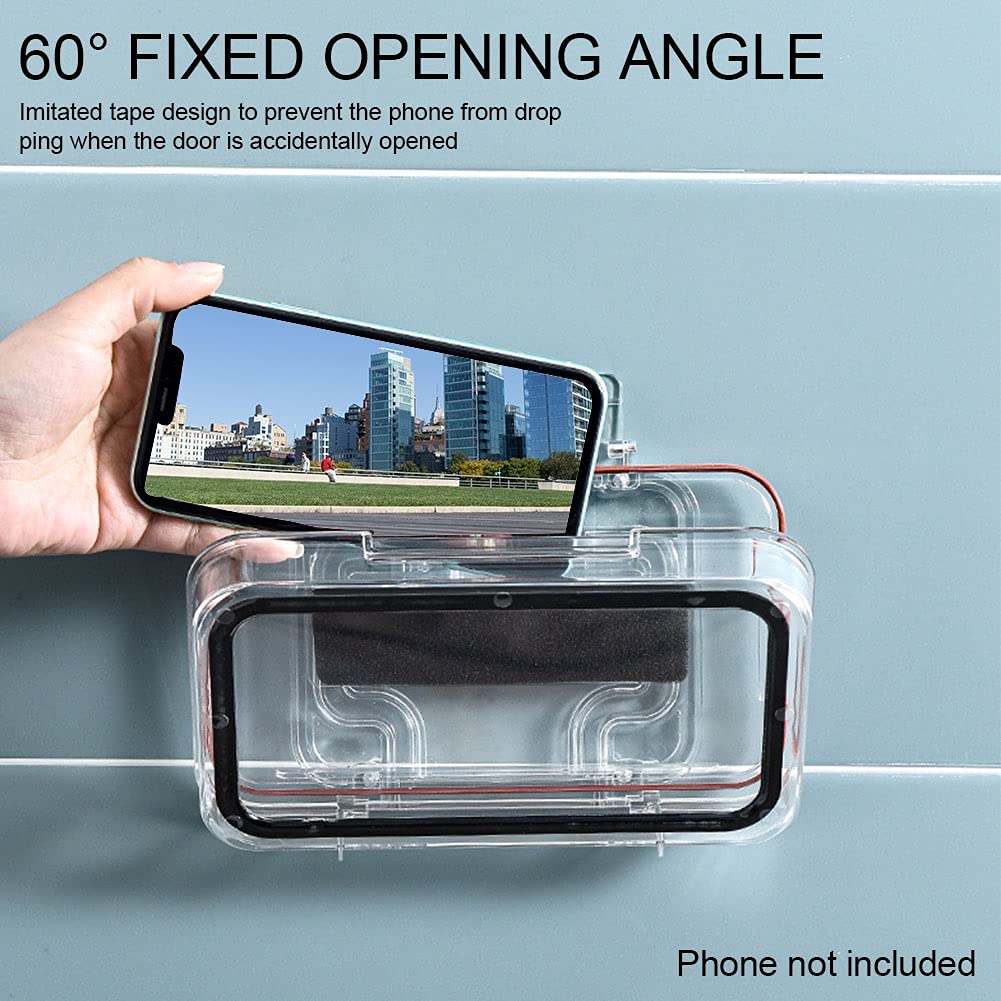 Funda impermeable de mesa estable resistente a los arañazos del inodoro para el baño Punch soporte para teléfono ducha de pared fácil de instalar
