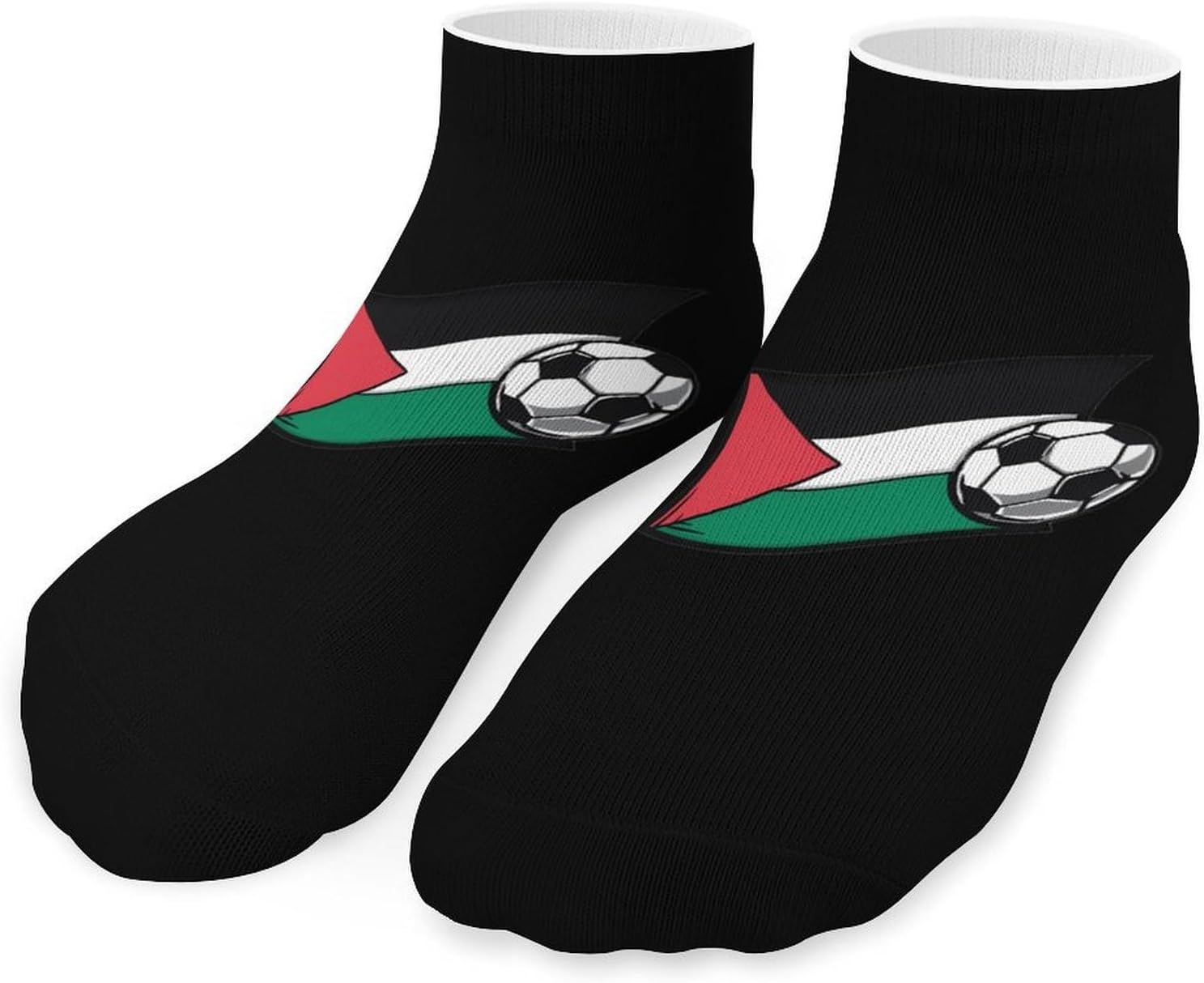 Palestine Flag Socceres Socks for Men Women 5 Pairs Ankle Socks