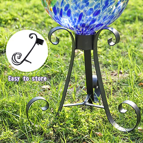 Vcuteka Gazing Ball Stand, Metal Gazing Globe Stand For 10-12 Inch Garden Gazing Globe, Indoor/Outdoor Display Stand Décor Accessories, Black 11.5" H #TOP4